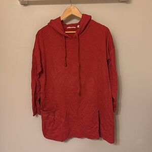 Soft Surroundings Red Tunic Hoodie - Size M